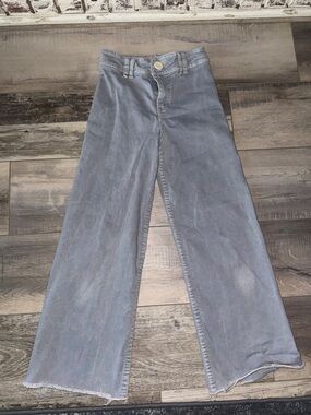 Zara Kids Wide-Leg Jeans in Faded Blue-Gray